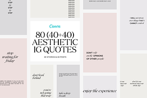 80 IG Aesthetic Stories and Posts