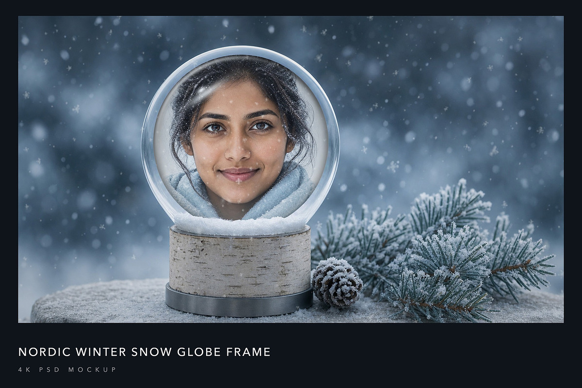 Snow Globe Photo Effect Template, a Social Media Template by DesignerCandies (Photo 1 of 4)