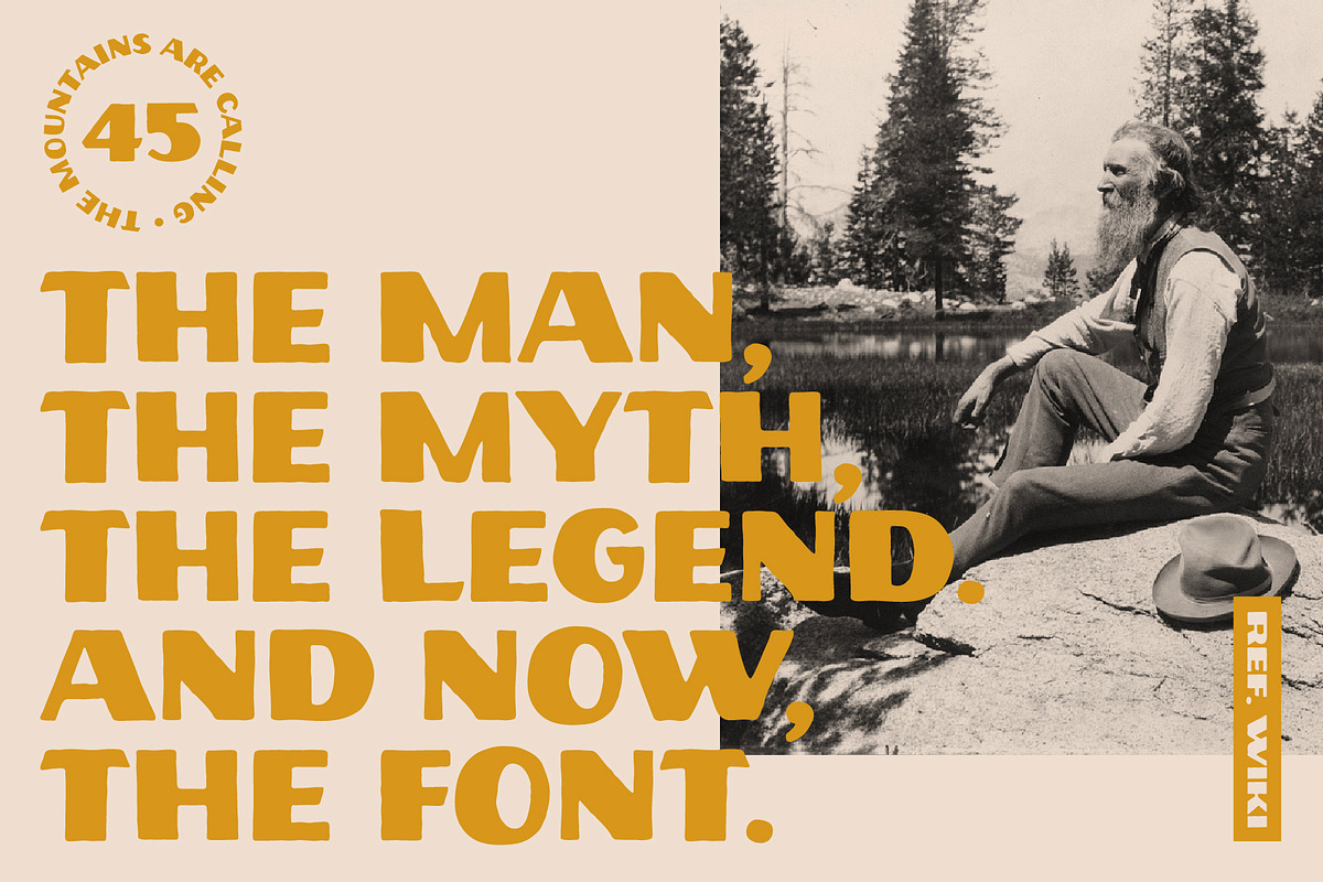 John Muir Sans – National Park Font, a Sans Serif Font by Vicarel Studios (Photo 10 of 16)