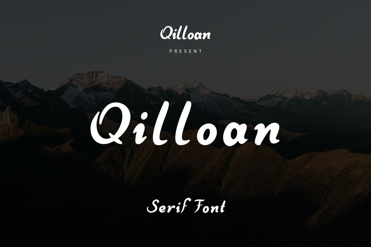Qilloan, a Font by Kenrichi (Photo 1 of 4)