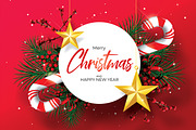 Christmas Card Invitation, a Card Template by Rome B Creation (Thumbnail 1 of 2)