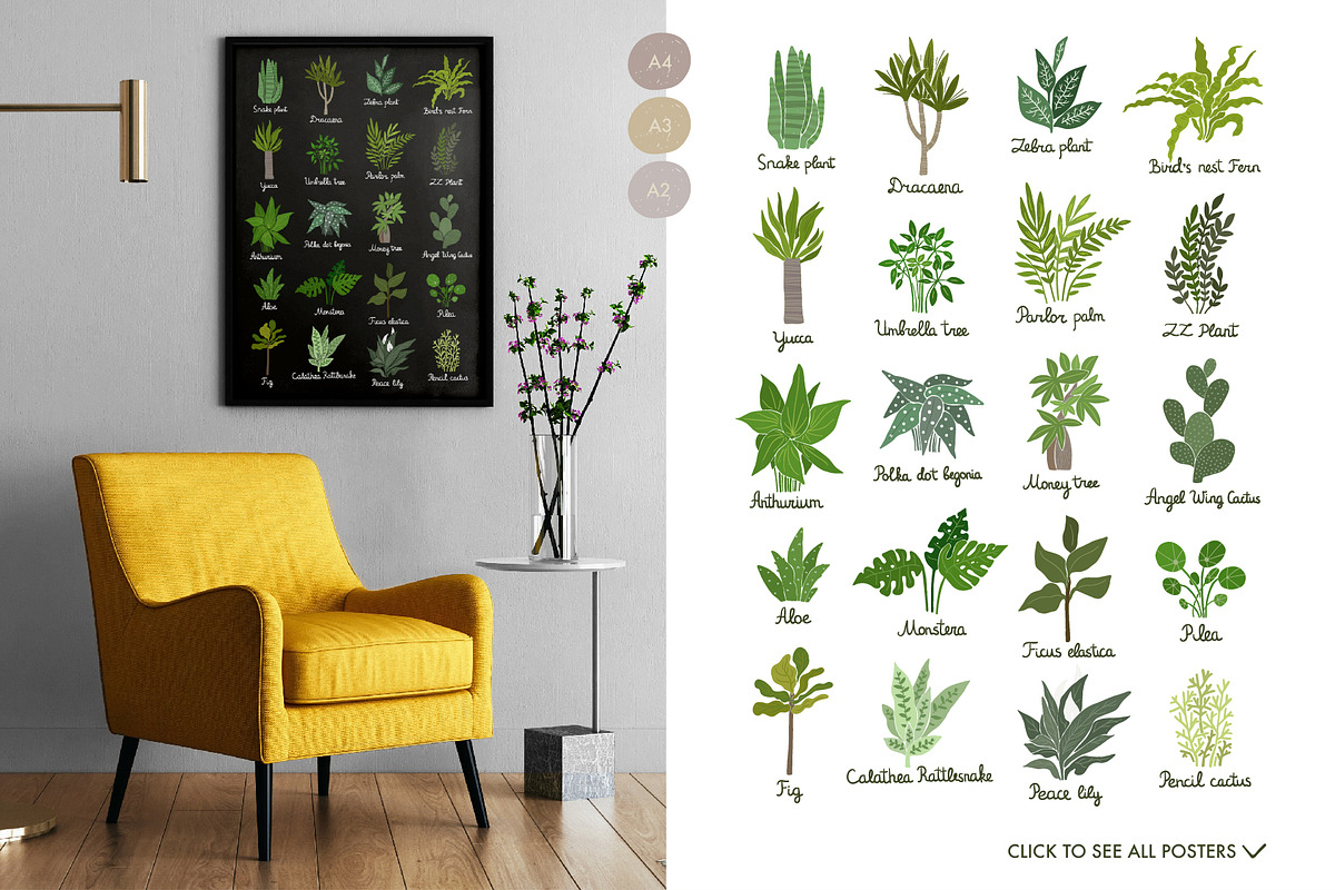 Plants in pots. Vector constructor., an Animal Illustration by anna khramtsova (Photo 5 of 12)