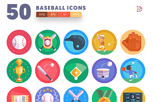 50 Baseball Icons