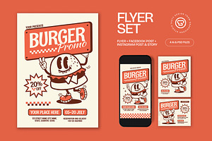 Burger Promo Flyer, a Flyer Template by graphicook