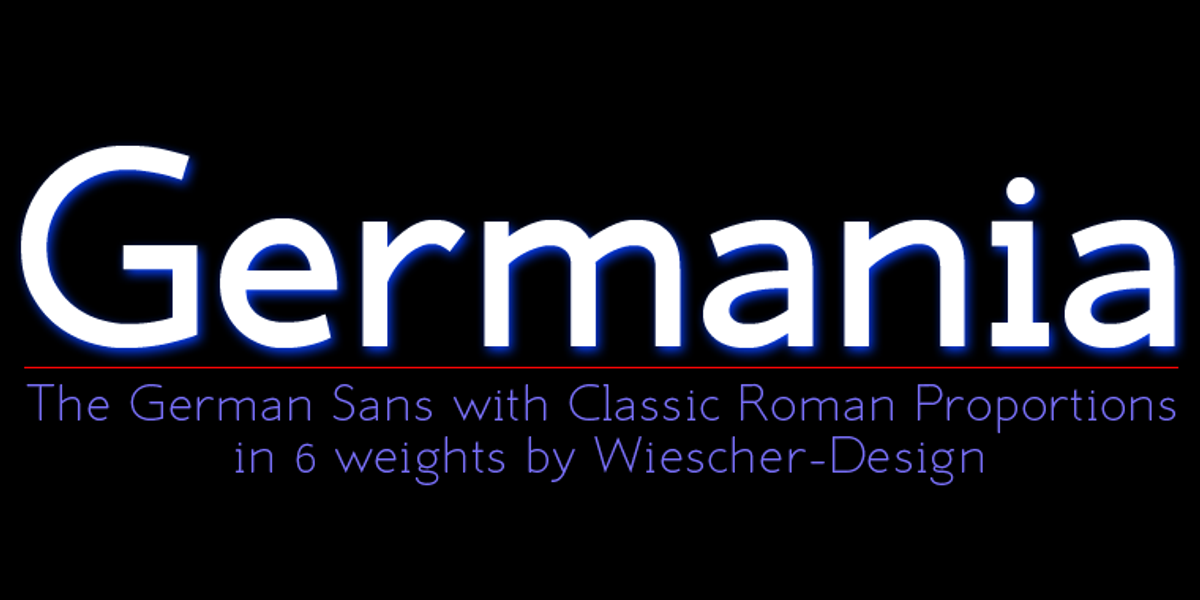 Germania, a Sans Serif Font by Wiescher-Design (Photo 1 of 7)