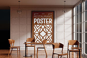 Restaurant Poster Mockup, an Advertising Mockup by Artlogs x Modaldesain (Thumbnail 2 of 3)