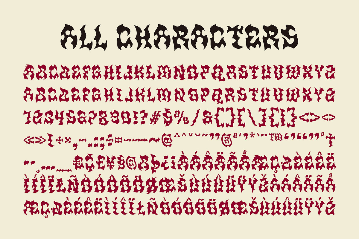 CS Ravemous – Black Metal Font, a Blackletter Font by Craft Supply Co. (Photo 8 of 8)