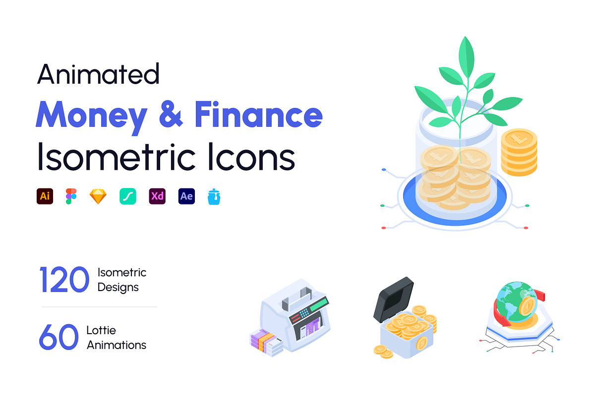 Animated Finance and Money Icons, a Duotone Icon by Vectors Market (Photo 1 of 10)