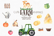 Watercolor Farm Animals, an Object Graphic by Ana-Sakuta (Thumbnail 18 of 20)