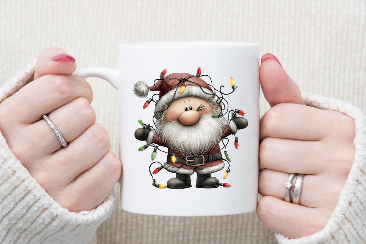 Christmas jolly Santa Claus lights, an Illustration by Sublimation Artist (Photo 6 of 9)