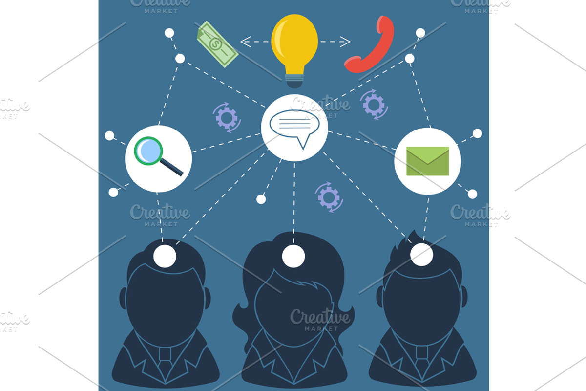 Teamwork concept with business