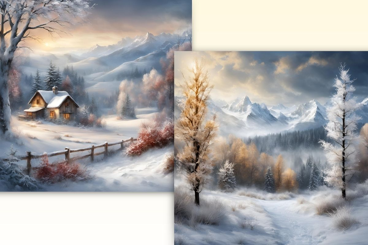 Winters Landscape Backgrounds, a Background Graphic by Catchy Ideaz (Photo 3 of 3)