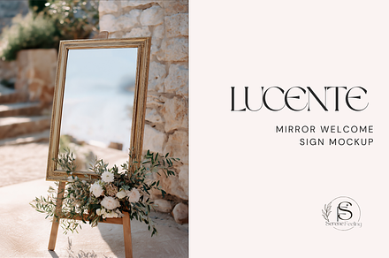 Mirror Welcome Sign Mockup 18x24”