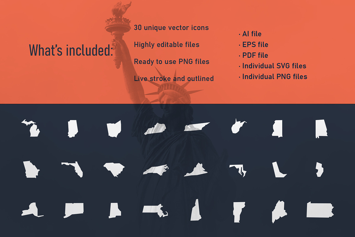 50 US States Icons, an Icon by Likewise Design Co. (Photo 2 of 4)