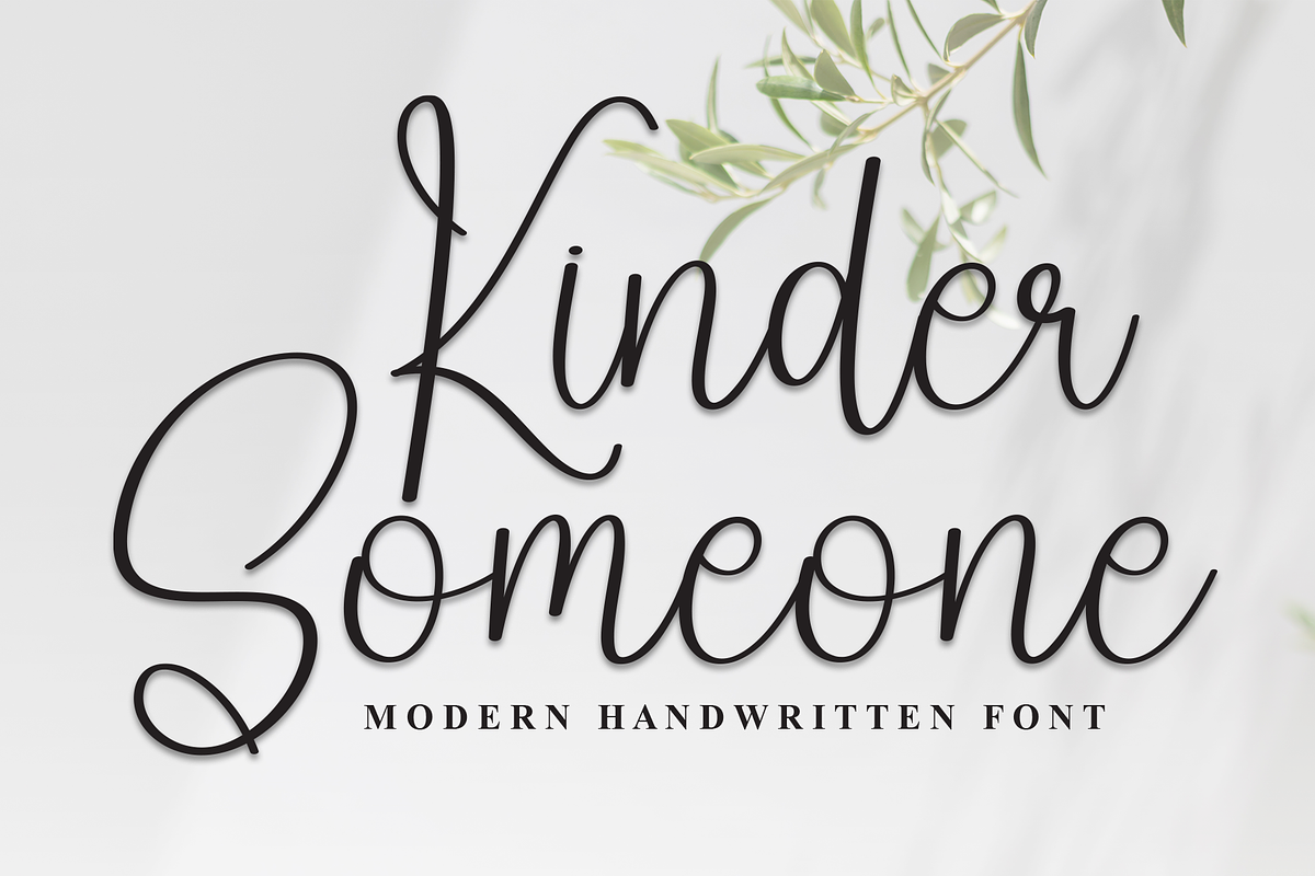 Kinder Someone | Script Font, a Handwritten Font by Scratchones (Photo 1 of 8)