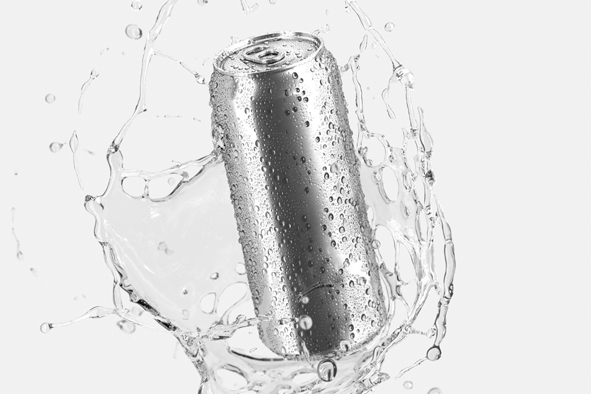 Aluminum Can With Splash 3D Model, an Object 3D Model by rebrandy (Photo 2 of 7)