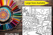 Minimalist Landscape Coloring Pages, a Brochure Template by LA Design (Thumbnail 8 of 10)