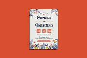 Orangero Floral Wedding Invitation, an Invitation Template by iDoodle Studio (Thumbnail 4 of 4)
