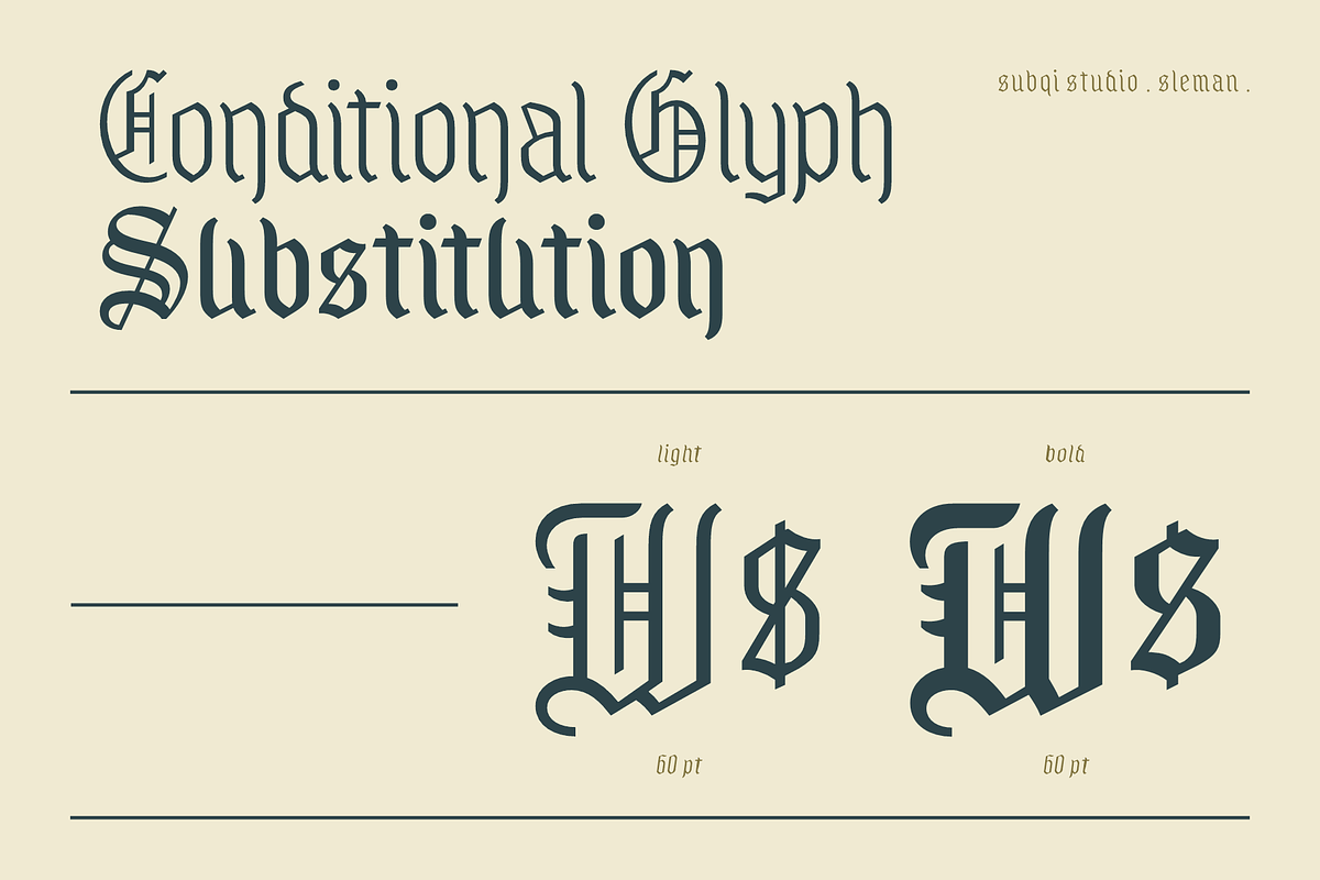 Royal Grande - Black Letter Family, a Blackletter Font by Subqi Std (Photo 6 of 7)