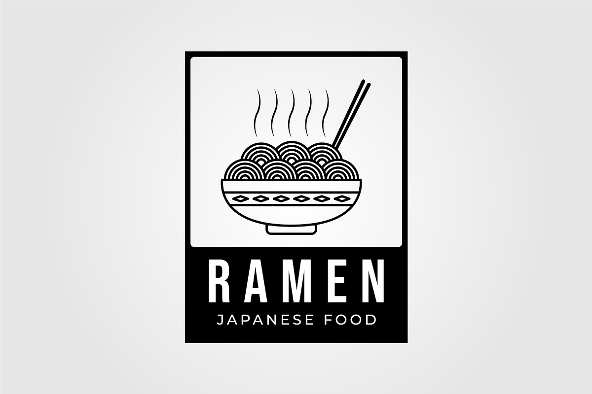japanese ramen and noodle logo, a Food Illustration by Rizkaarishandy_shop (Photo 2 of 2)