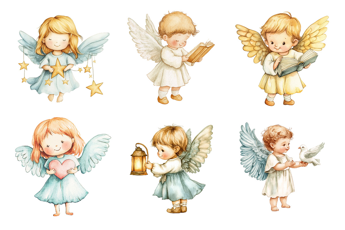 Little Angel Clipart, an Illustration by Design Market (Photo 3 of 4)