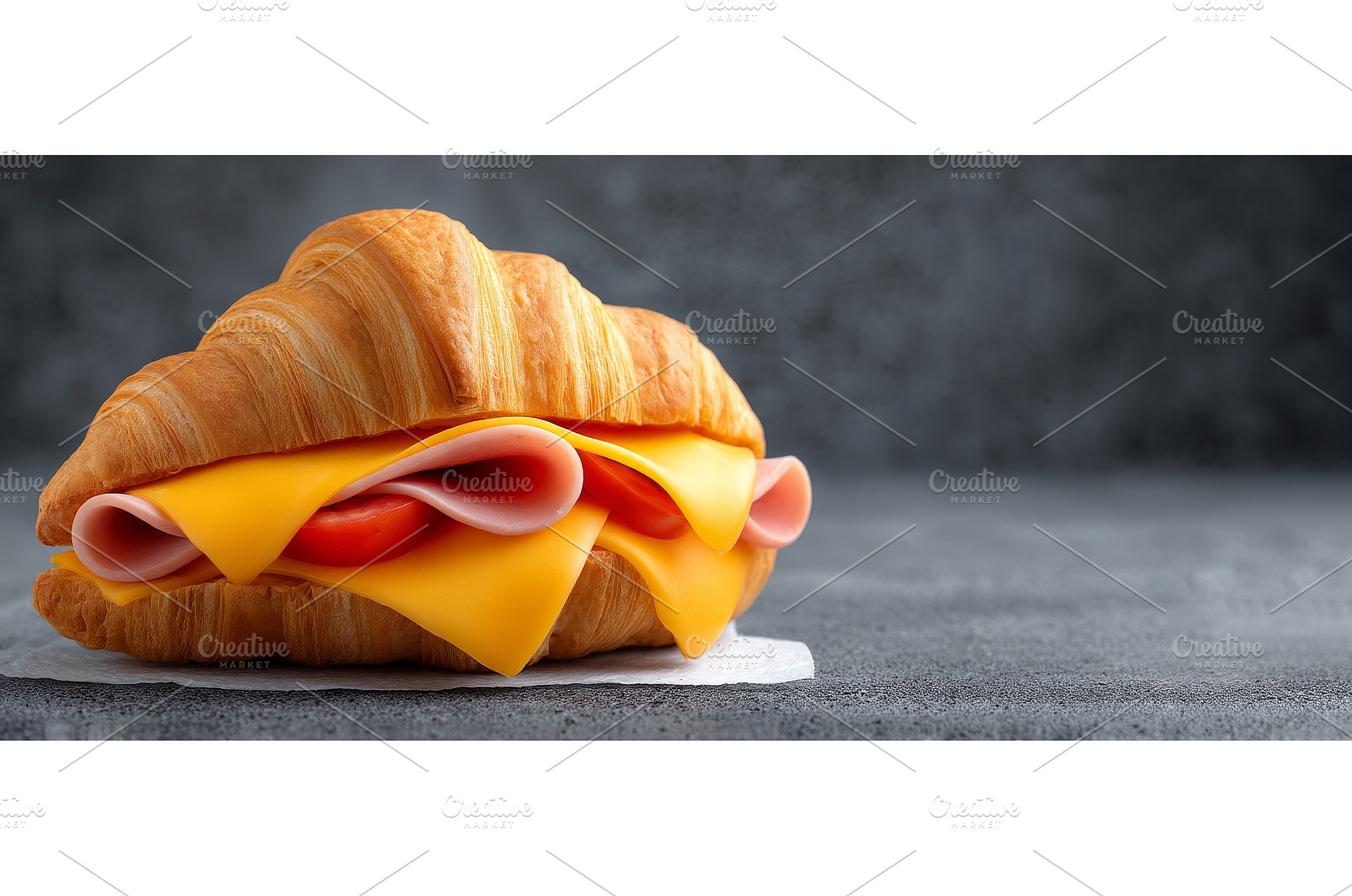 A banner featuring a croissant, a Food & Drink Photo by ZinetroN