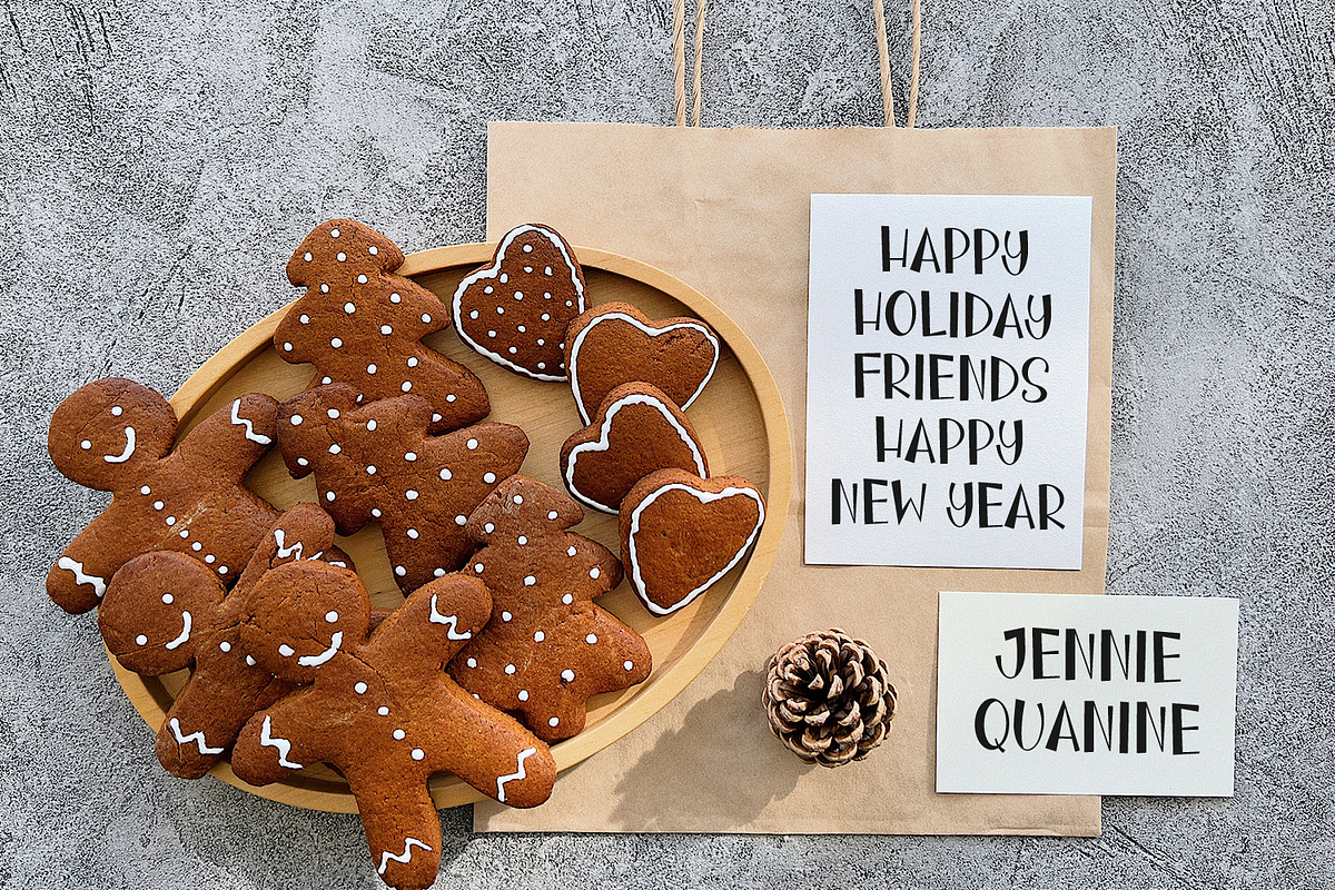 Ooblast Display Font Christmas, a Sans Serif Font by Maulana Creative (Photo 7 of 7)