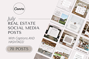 July Real Estate Posts with Captions, a Social Media Template by Marketing Templates Co. (Thumbnail 1 of 9)