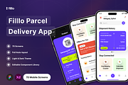 Filllo Parcel Delivery App UI Kit, an UI Kit Template by floxui (Thumbnail 1 of 8)