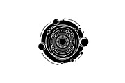 Solar System Silhouette Clipart, a Graphic by balal (Thumbnail 13 of 13)