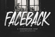 Faceback - SVG Brush Font, a Sans Serif Font by Graphicfresh (Thumbnail 1 of 7)