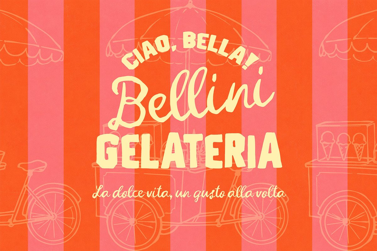 Sunset Motel Retro Summer Font Trio, a Handwritten Font by BilberryCreates (Photo 7 of 10)