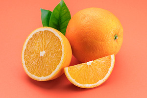 Orange fruit with orange slices, a Food & Drink Photo by Volff