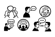 Communication Chat Icon Set, an Illustration by designvectx (Thumbnail 3 of 3)