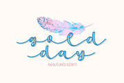 Gold Day - An Outlined Script, a Script Font by CraftyLittleNodes (Thumbnail 1 of 8)