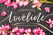 Loveline Brush Script + Swashes, a Script Font by Pink Coffie (Thumbnail 1 of 13)