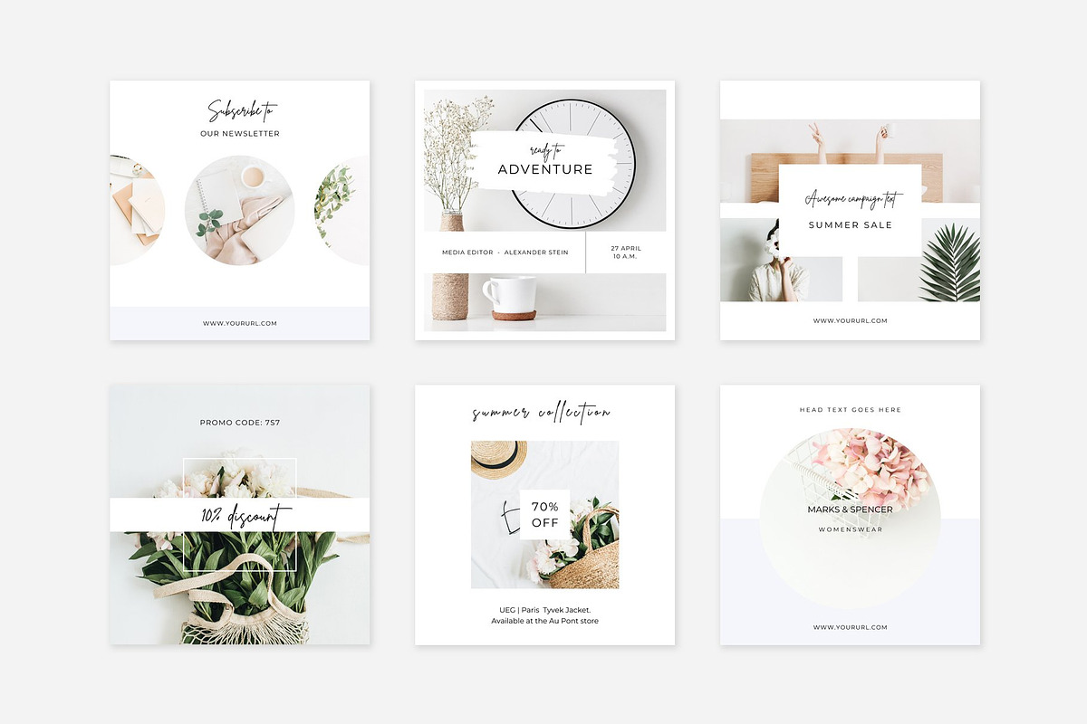 Light CANVA Instagram Bundle, a Social Media Template by Swiss_cube (Photo 5 of 5)