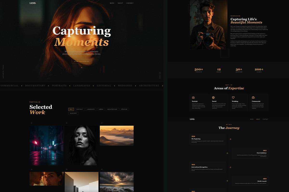 LENS - Photography Portfolio Website, a React Template by VectorMedia (Photo 4 of 4)
