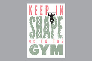 Gym vintage vector poster set., a Sport Illustration by PoPaShop (Thumbnail 4 of 8)