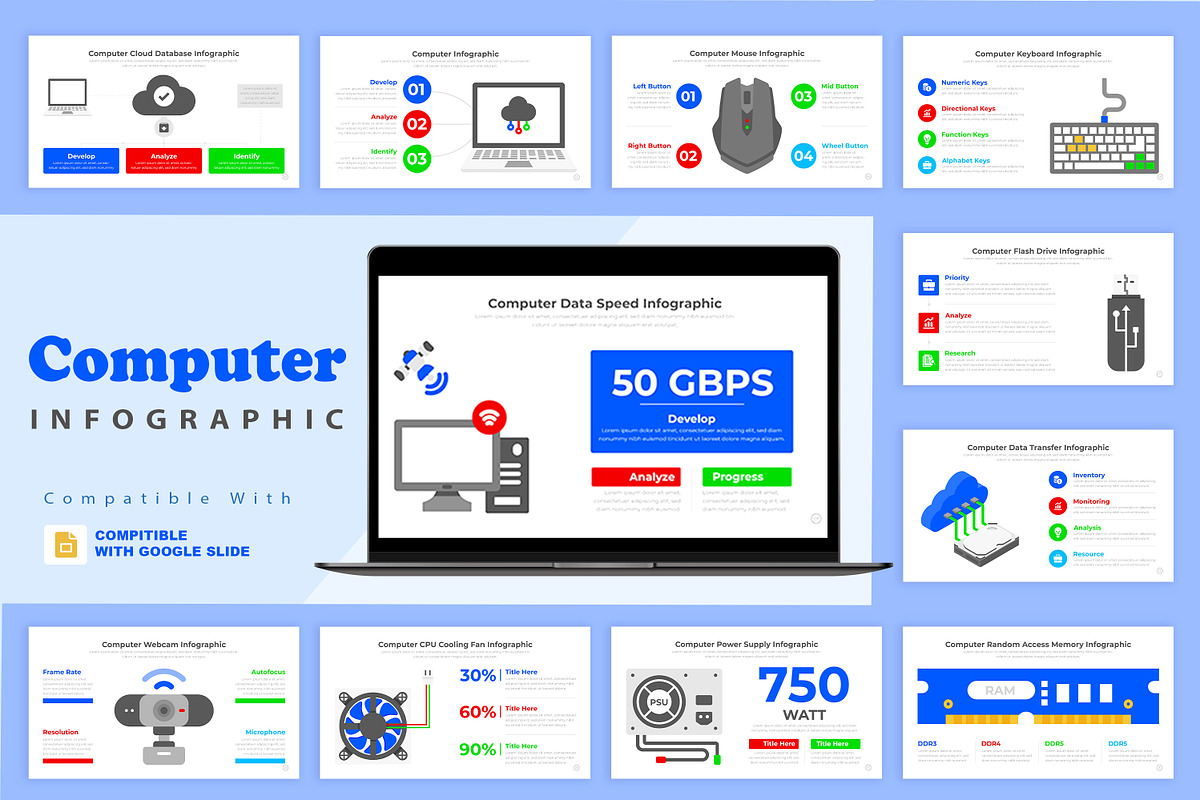 Computer Infographic Google Slide, a Templates & Theme by Mighty-Slide (Photo 1 of 7)