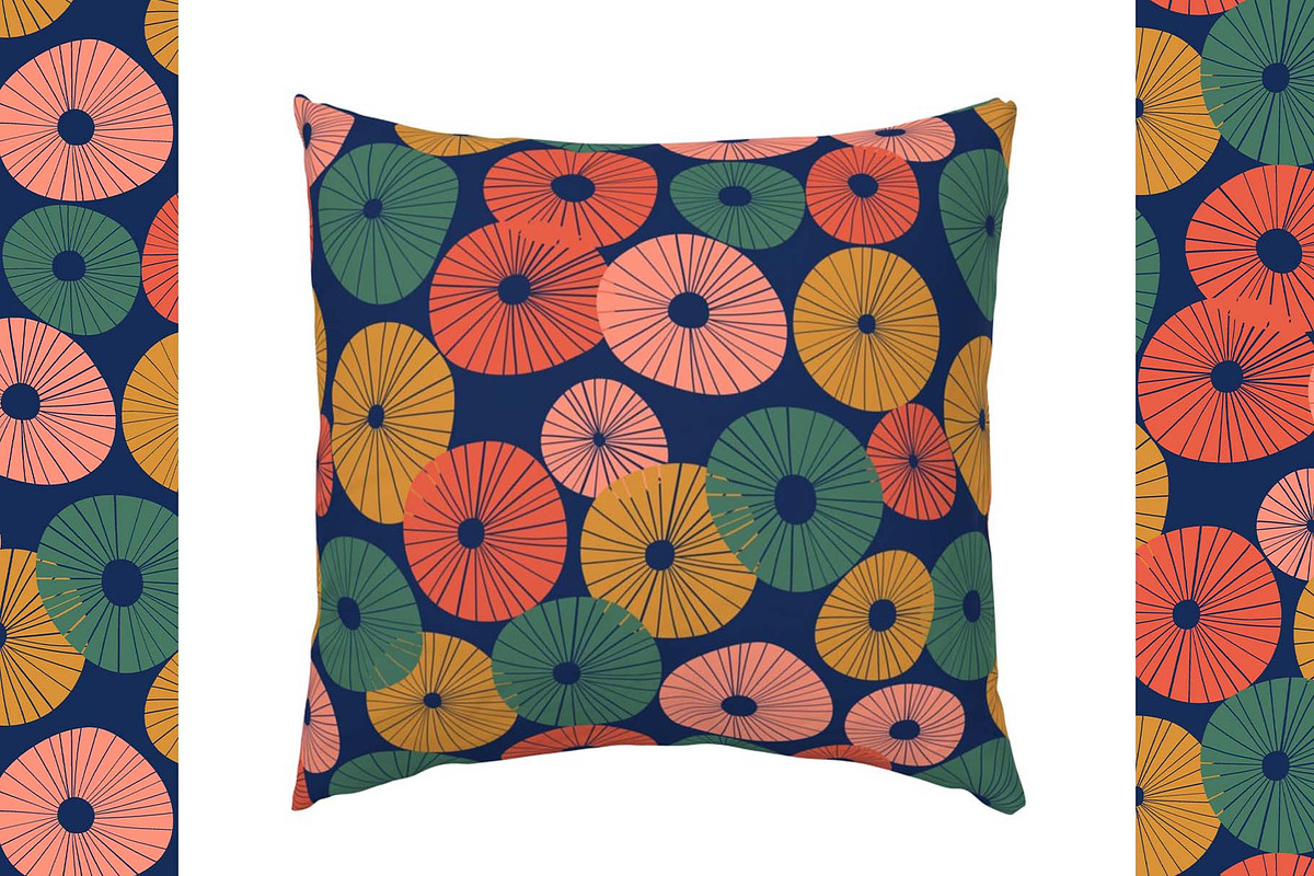 Abstract Retro Circles Pattern, a Pattern Graphic by Irina Ostapenko (Photo 4 of 4)