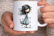 Whimsical Flower Girl Clipart Bundle, an Illustration by Canvas Craft (Thumbnail 5 of 7)