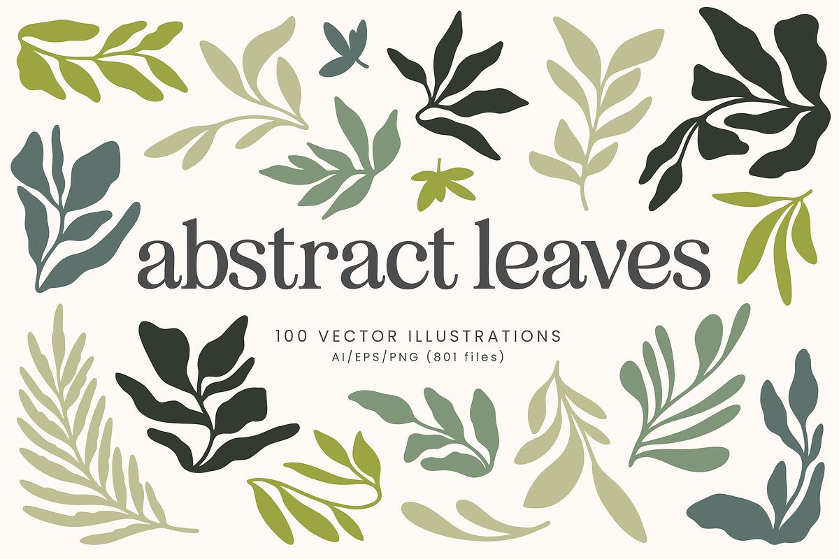 Abstract Leaf Vectors, an Object Graphic by Emma Webb Studio (Photo 1 of 6)