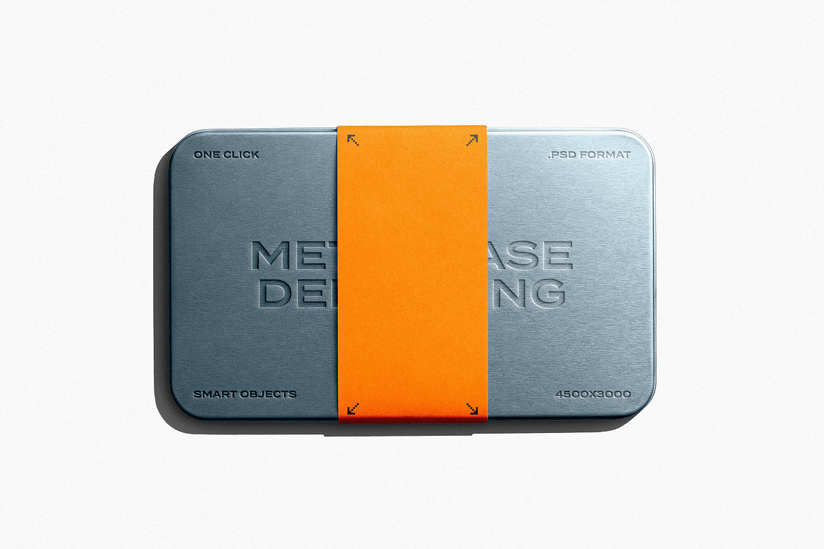 Metal Case Packaging Mockup, a Packaging Mockup by Design Squad