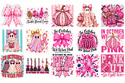 Breast Cancer PNG Sublimation Bundle, a Person Illustration by Libby Wishes (Thumbnail 2 of 3)