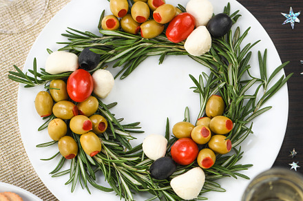 Christmas wreath - antipasto, a Food & Drink Photo by Apolonia
