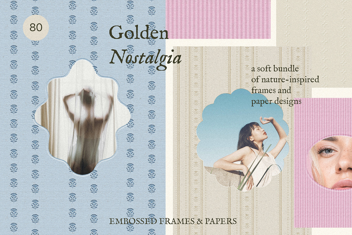 COTTAGECORE Embossed Papers & Frames, a Background Graphic by Madiwaso (Photo 8 of 10)
