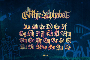 Gothic vector letters