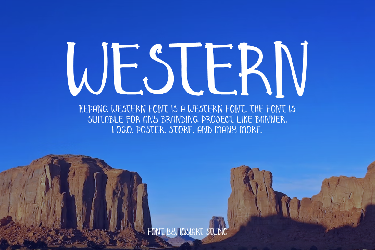 Kepang Western Font, a Serif Font by Iqsiart Studio (Photo 6 of 7)