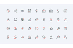 Freelance remote work home icons, a Technology Illustration by Lemberg Vector